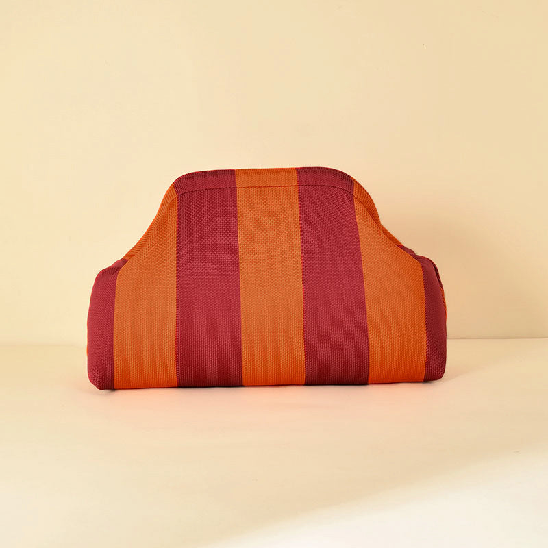 Pochette à rayures Rouge & orange