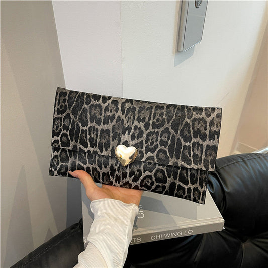 Pochete effet léopard noir & gris