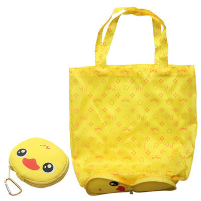 Petit sac de courses poussin en tissus jaune