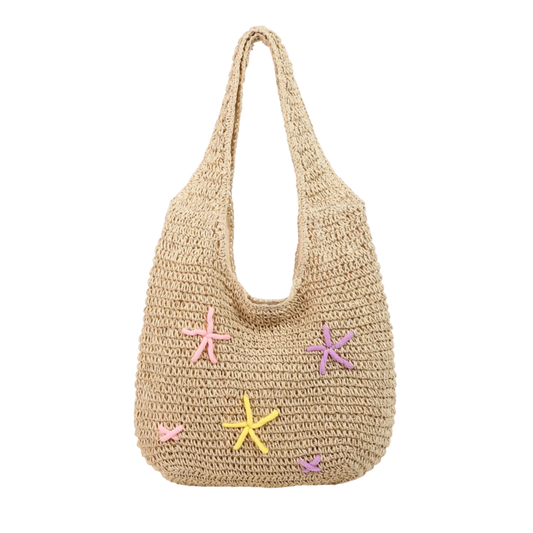 Sac en paille beige